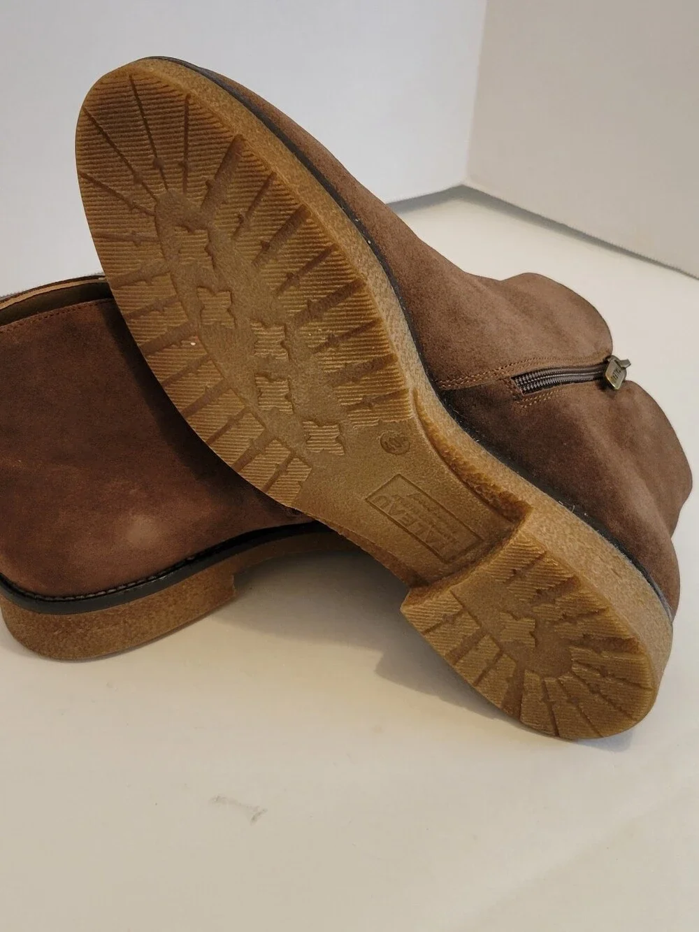 ITALEAU Foliana Waterproof Suede Ankle Boots Velour Nut EU 40.5 US 10 NIB Italy